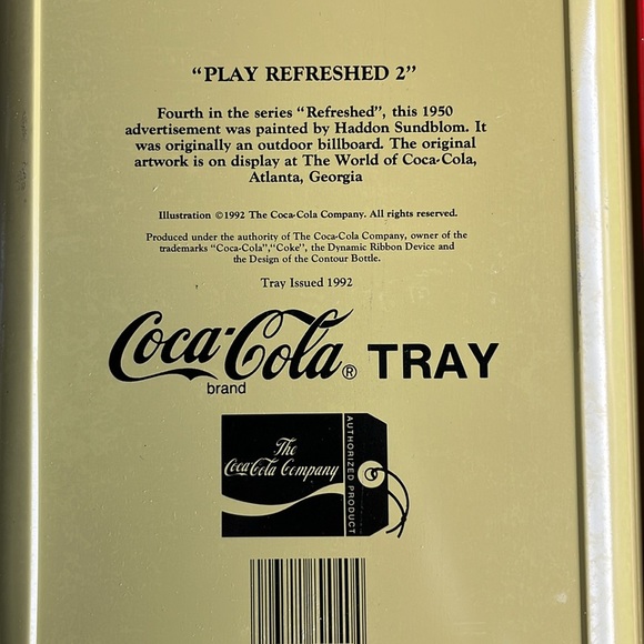 COCA-COLA Play Refreshed Metal Tray - Picture 3 of 9